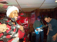 Tambourine player to the max.